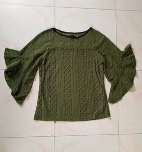 Women Green Net Top 💚