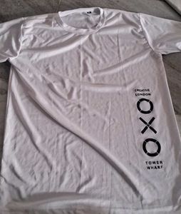 White Graphic Print Tee