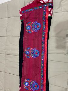 Saree With Semi Stitched Blouse