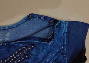 Cute Denim Fit &amp; Flare Dress