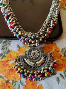 Boho Colorful Beaded Statement Necklace