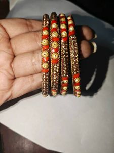 Handcrafted Beaded Bangle Set