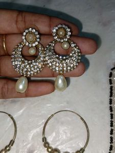 2 Pairs of Earrings and necklaces