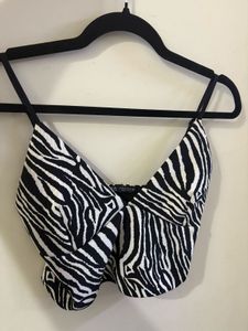 Zebra Print Crop Top
