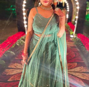 Beautiful Turquoise Bridal Lehenga