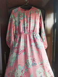 Satin Floral Dress