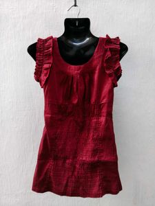 Burgundy Sleeveless Dress