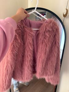 Pink Faux Fur Jacket