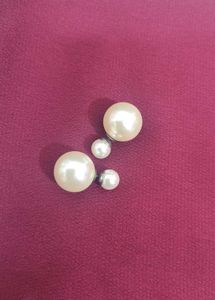 Double Pearl Ear Stud