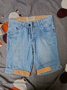 blue shorts