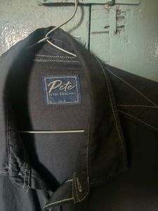 Double Pocket Black  Shirt