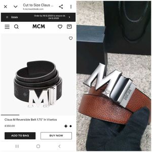 MCM Reversible Leather Belt