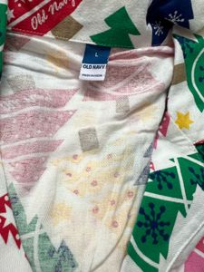 Old Navy Flannel Christmas Tree Print Nightset