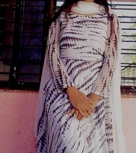 Tie-Dye Long Sleeve Kurta Set