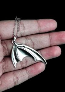 Y2k Grunge Devil Feather Necklace