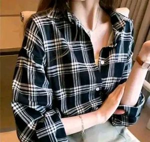 Black&amp;White Check Shirt For Women