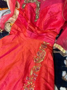 Embroidered Pink Dress