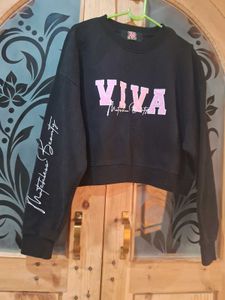 Viva Slogan Print Sweatshirt