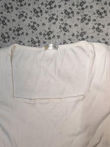 Broad Square Neck,Fitted Small Sized Crop Top