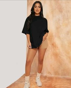 Women’s Black Oversized Cotton Blend T-Shirt
