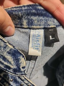 Cold Shoulder Denim Jacket