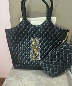 YSL Black Quilted Leather Tote- Premium Replic