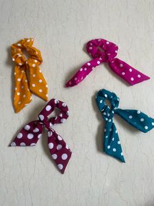 Style These Polka Dot Brand New Scarf Scrunchies