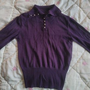 Purple Knit Top
