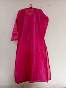 Pink Embroidered Kurta