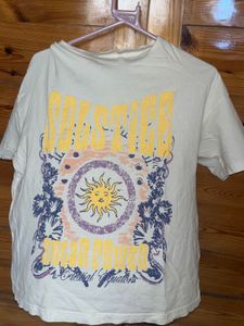 Aesthetic SOLSTICE graphic oversized tee