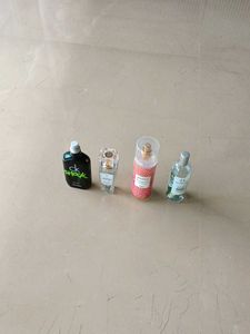 Empty perfume bottles of different brands
