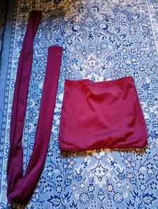 Burgundy Two-Piece Outfit