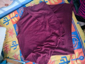 Burgundy Long Sleeve Top