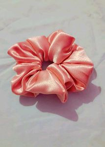 Silk Scrunchie Set - Black &amp; Peach