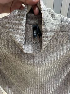 High Neck Metallic Top