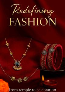 Vintage Gold Tone Lakshmi Pendant Necklace