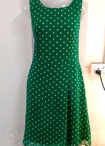 Green Anne Klein Polka Dot Midi