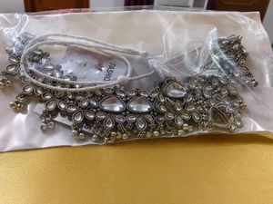 Silver Jewellery Set And Bangle Combo