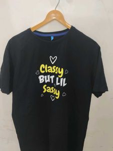 Black Graphic Print Tee