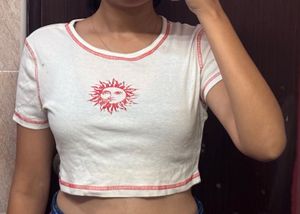 Sun Graphic Crop Top