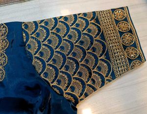 Blue &amp; Gold Heavy Work Blouse