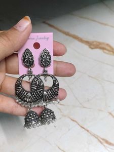 Vintage Rhinestone &amp; Pink Velvet Earrings