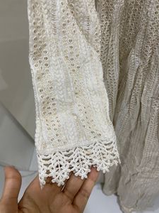 White Chikankari Classic Anarkali Style