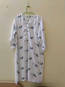 Zudio White Rayon Kurta