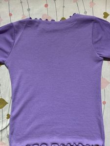 Cute Purple Ruffle Top