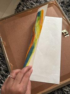 Portrait Of A Lady Using Oil Pastels