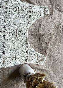Boho Crochet Overlay Top