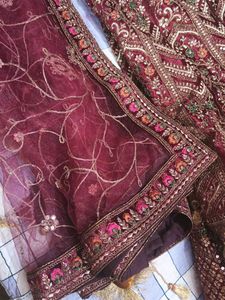 🆕 Elegant Maroon Velvet Lehenga Choli