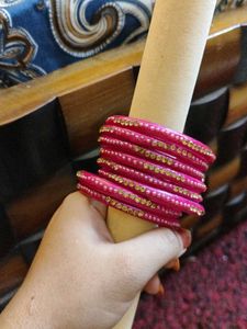 pink And Yellow laakh kada set