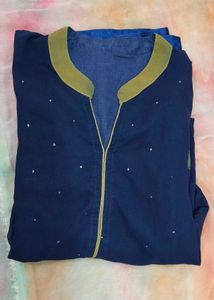 Blue Coloured A Line Kurti